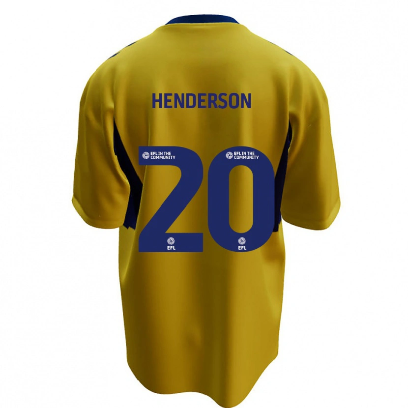 Danxen Men Ewan Henderson #20 Yellow Blue Away Jersey 2025/26 T-Shirt