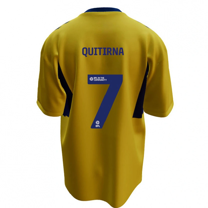 Danxen Men Armando Quitirna #7 Yellow Blue Away Jersey 2025/26 T-Shirt