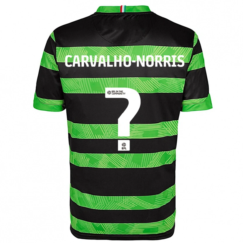 Danxen Men Tom Carvalho-Norris #0 Black Green Away Jersey 2025/26 T-Shirt