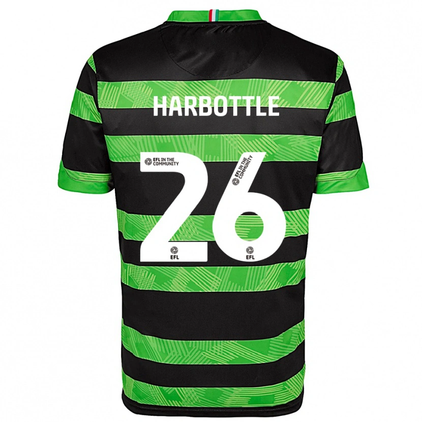 Danxen Men Riley Harbottle #26 Black Green Away Jersey 2025/26 T-Shirt