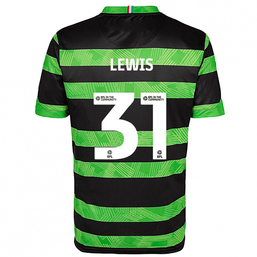 Danxen Men Joe Lewis #31 Black Green Away Jersey 2025/26 T-Shirt