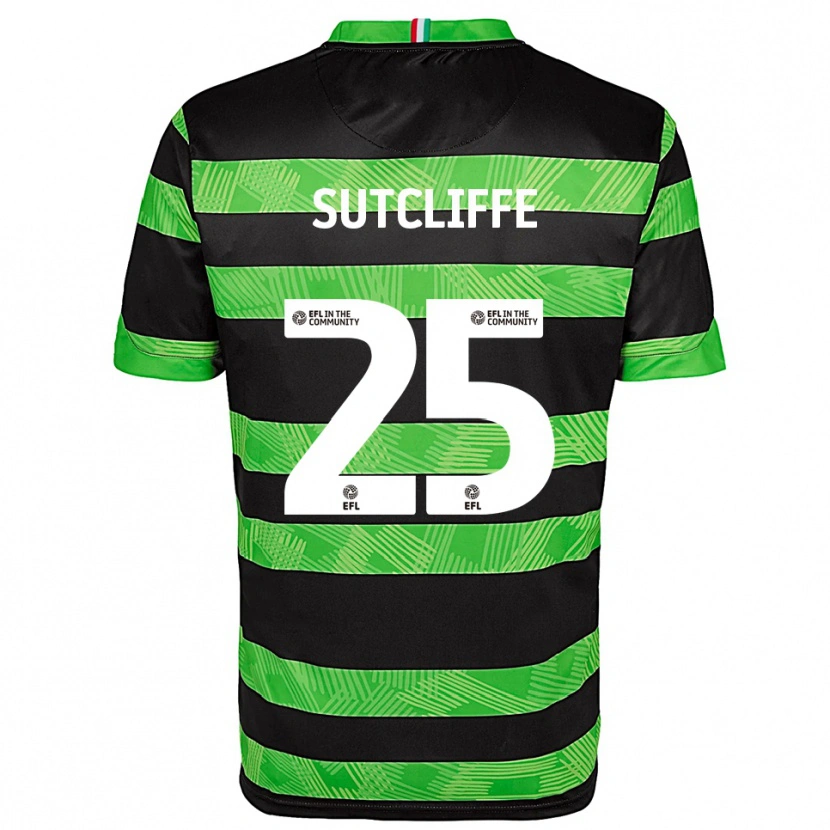 Danxen Men Ethan Sutcliffe #25 Black Green Away Jersey 2025/26 T-Shirt