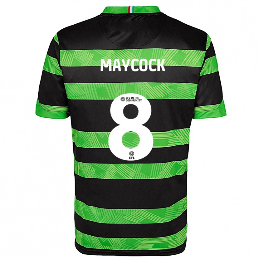 Danxen Men Callum Maycock #8 Black Green Away Jersey 2025/26 T-Shirt