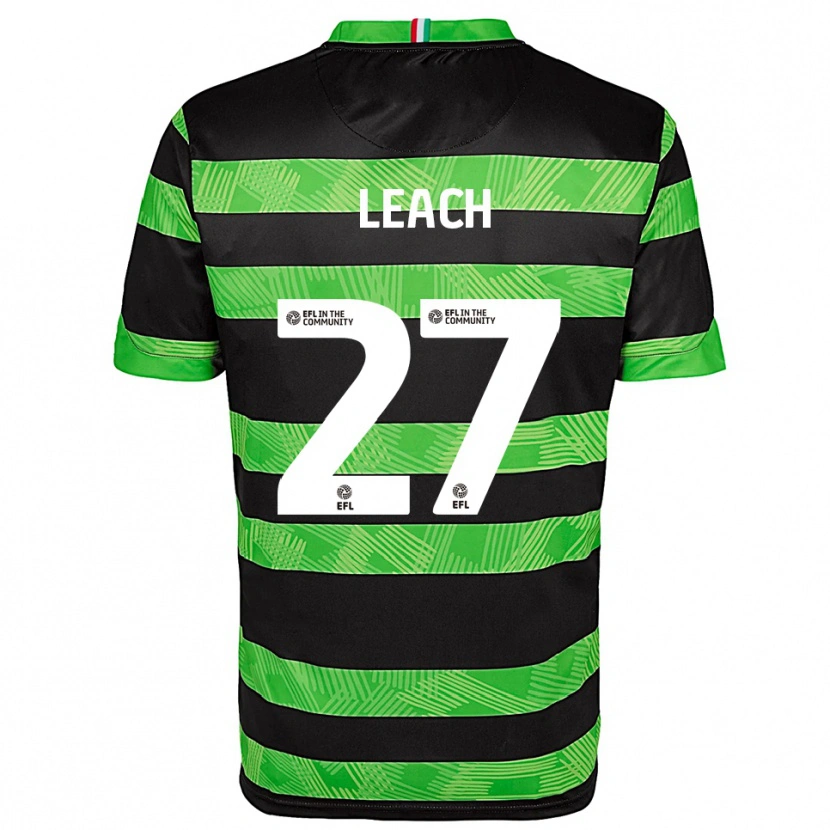 Danxen Men Ed Leach #27 Black Green Away Jersey 2025/26 T-Shirt