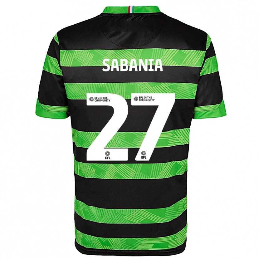 Danxen Men Nadia Sabania #27 Black Green Away Jersey 2025/26 T-Shirt