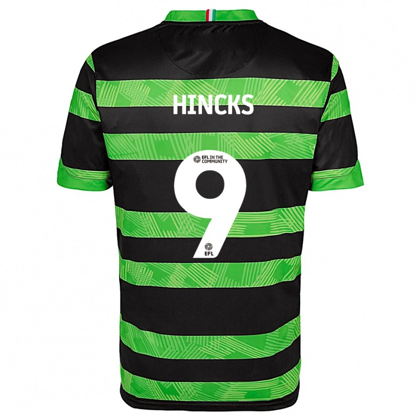 Danxen Men Ashlee Hincks #9 Black Green Away Jersey 2025/26 T-Shirt