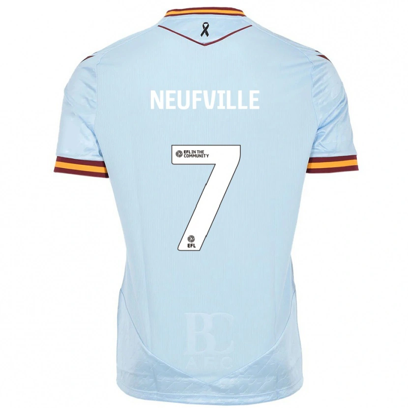 Danxen Men Josh Neufville #7 Sky Blue Away Jersey 2025/26 T-Shirt