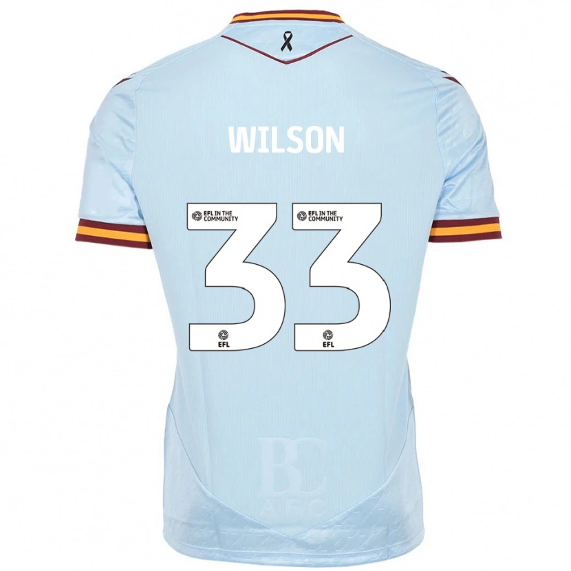 Danxen Men Adam Wilson #33 Sky Blue Away Jersey 2025/26 T-Shirt