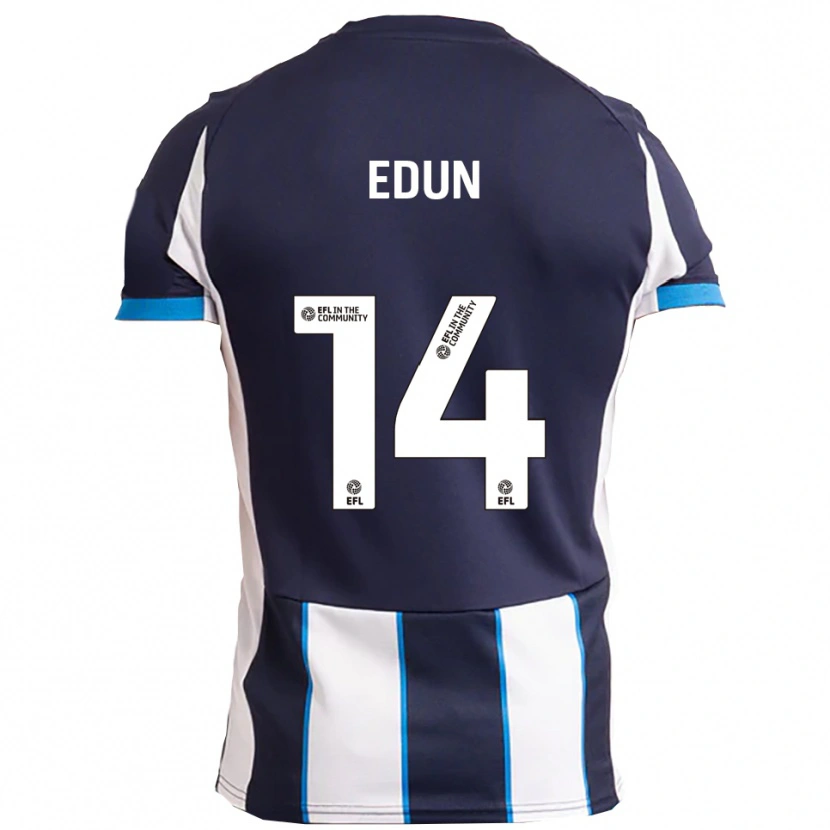 Danxen Men Tayo Edun #14 White Navy Away Jersey 2025/26 T-Shirt