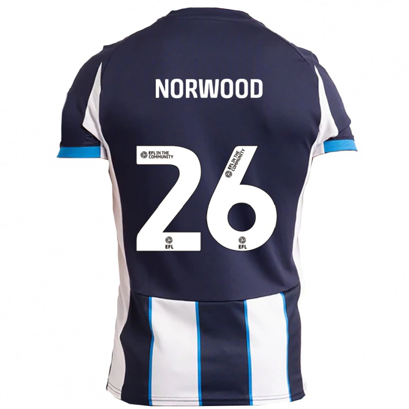 Danxen Men Oliver Norwood #26 White Navy Away Jersey 2025/26 T-Shirt