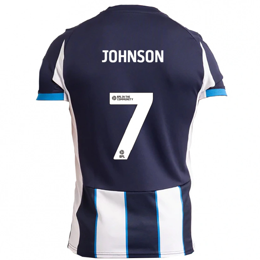 Danxen Men Harry Johnson #7 White Navy Away Jersey 2025/26 T-Shirt
