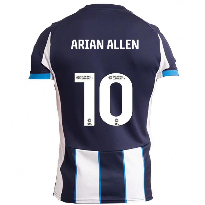 Danxen Men Arian Allen #10 White Navy Away Jersey 2025/26 T-Shirt