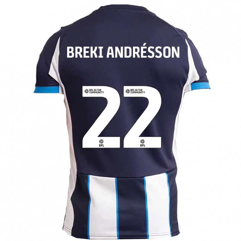 Danxen Men Benoný Breki Andrésson #22 White Navy Away Jersey 2025/26 T-Shirt
