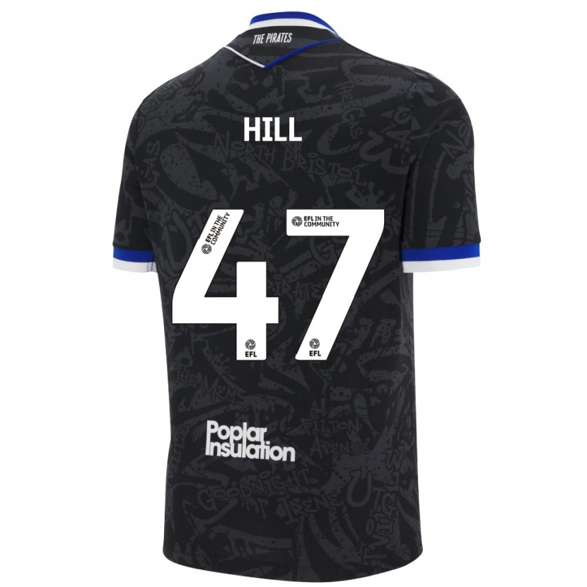 Danxen Men Kian Hill #47 Black White Away Jersey 2025/26 T-Shirt