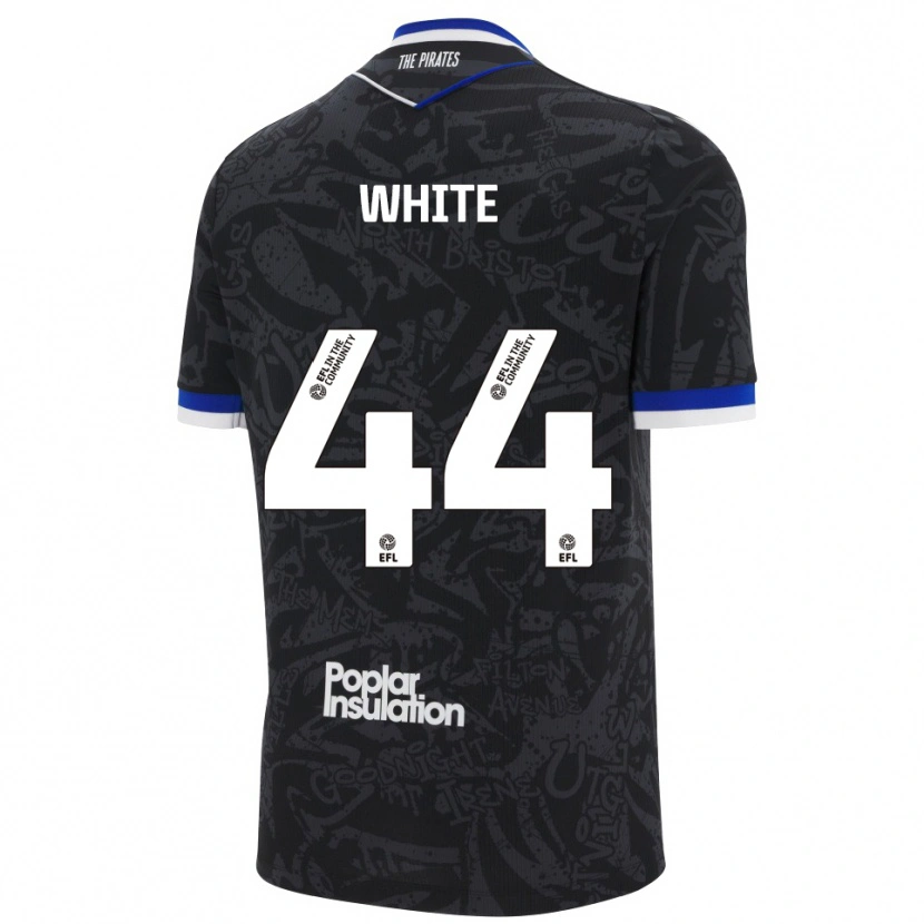 Danxen Men Charlie White #44 Black White Away Jersey 2025/26 T-Shirt