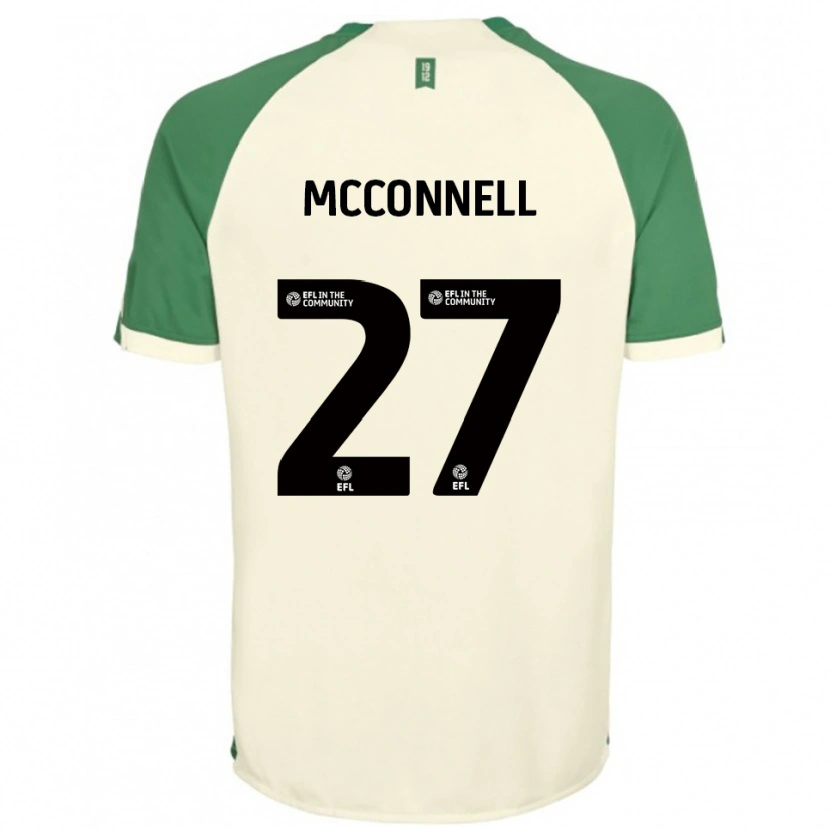 Danxen Men Glenn Mcconnell #27 Off-White Green Away Jersey 2025/26 T-Shirt