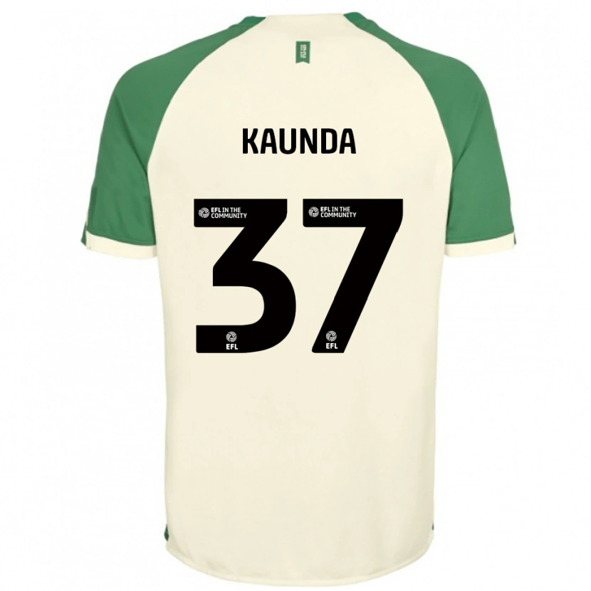 Danxen Men Amaru Kaunda #37 Off-White Green Away Jersey 2025/26 T-Shirt