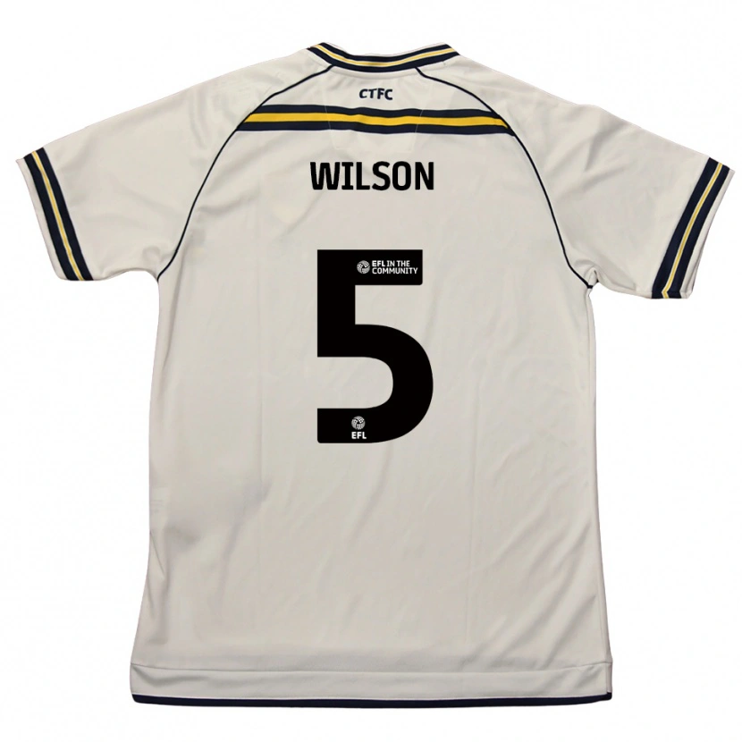 Danxen Men James Wilson #5 White Navy Away Jersey 2025/26 T-Shirt
