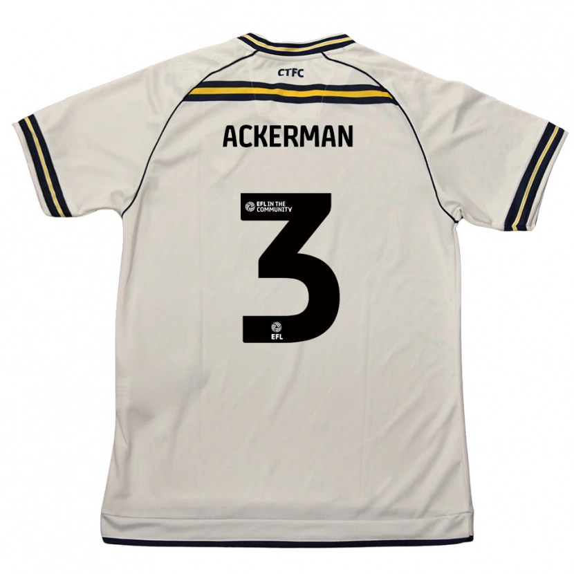 Danxen Men Daisy Ackerman #3 White Navy Away Jersey 2025/26 T-Shirt