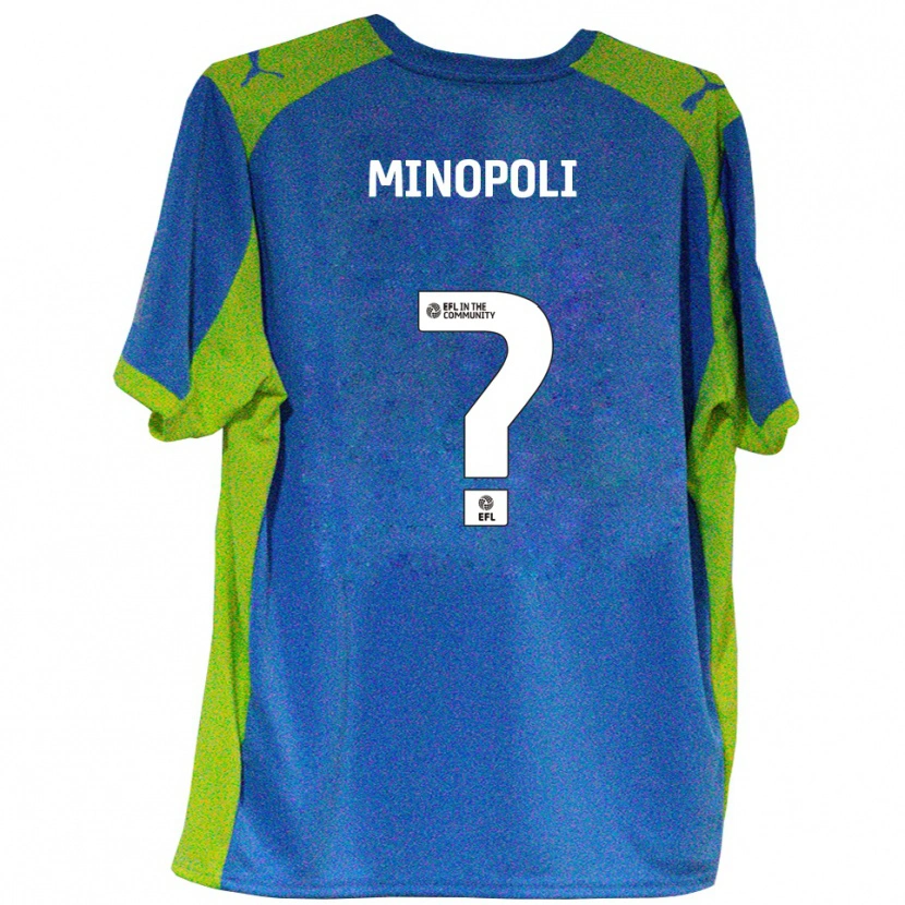 Danxen Men Giovanni Minopoli #0 Sky Blue Yellow Away Jersey 2025/26 T-Shirt