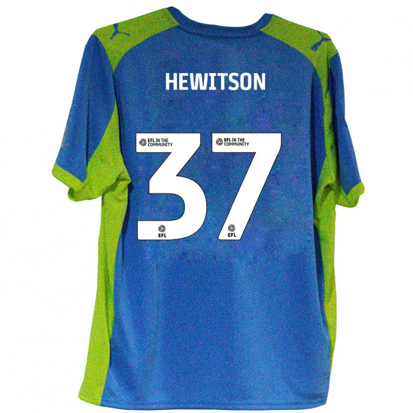 Danxen Men Luke Hewitson #37 Sky Blue Yellow Away Jersey 2025/26 T-Shirt