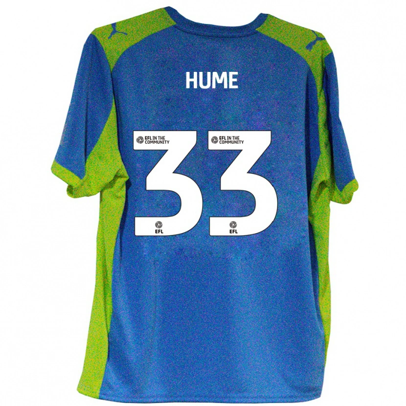 Danxen Men Denver Hume #33 Sky Blue Yellow Away Jersey 2025/26 T-Shirt