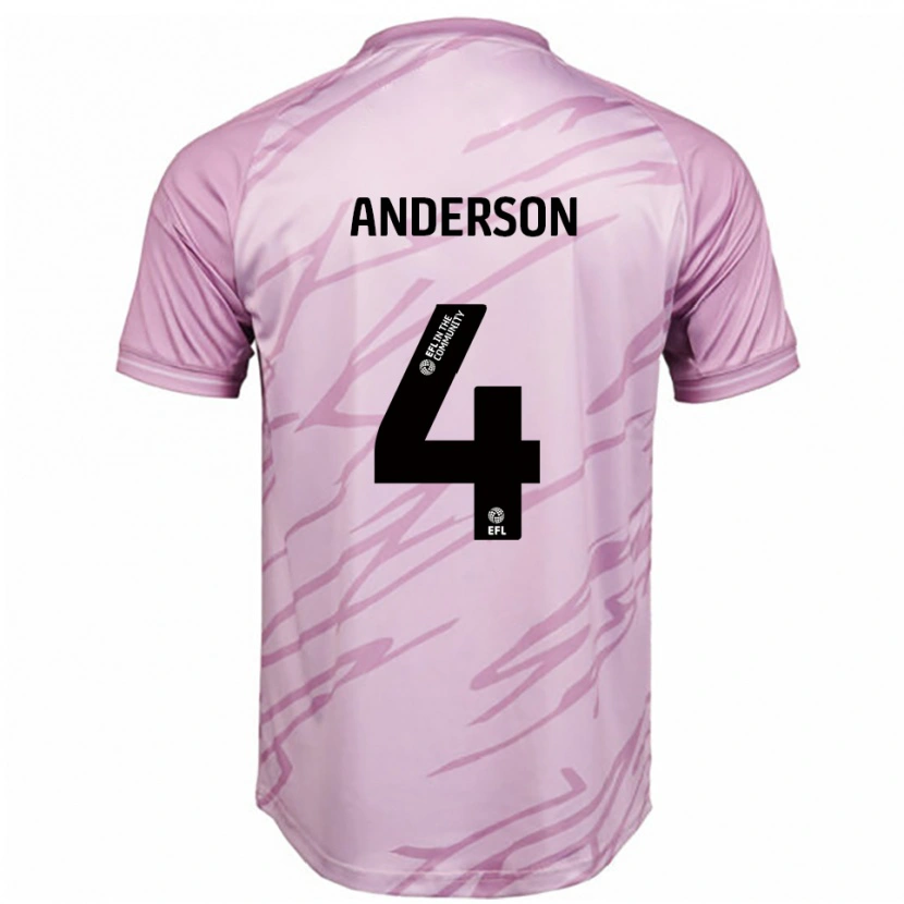 Danxen Men Tom Anderson #4 Pink Black Away Jersey 2025/26 T-Shirt