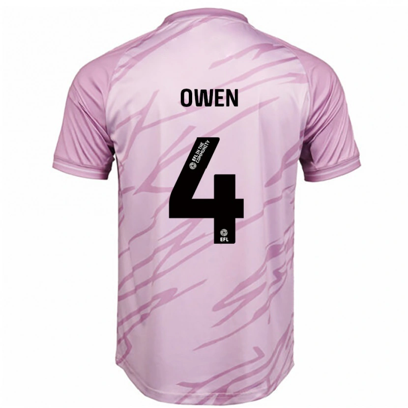 Danxen Men Vikki Owen #4 Pink Black Away Jersey 2025/26 T-Shirt
