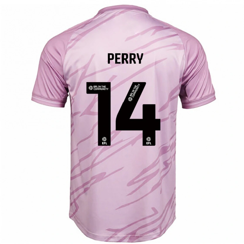 Danxen Men Taylor Perry #14 Pink Black Away Jersey 2025/26 T-Shirt