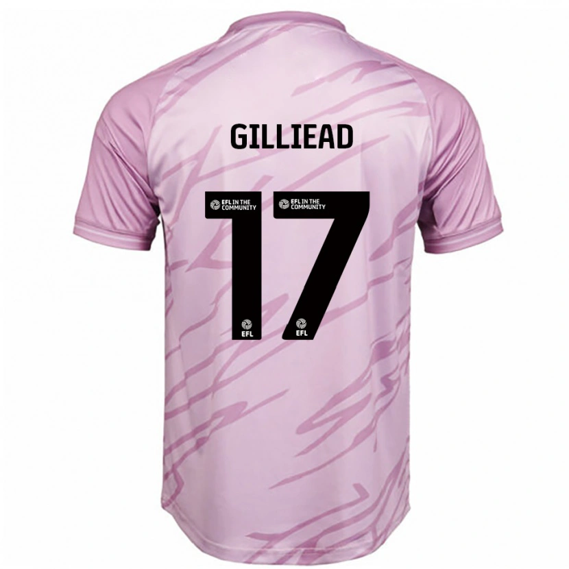 Danxen Men Alex Gilliead #17 Pink Black Away Jersey 2025/26 T-Shirt