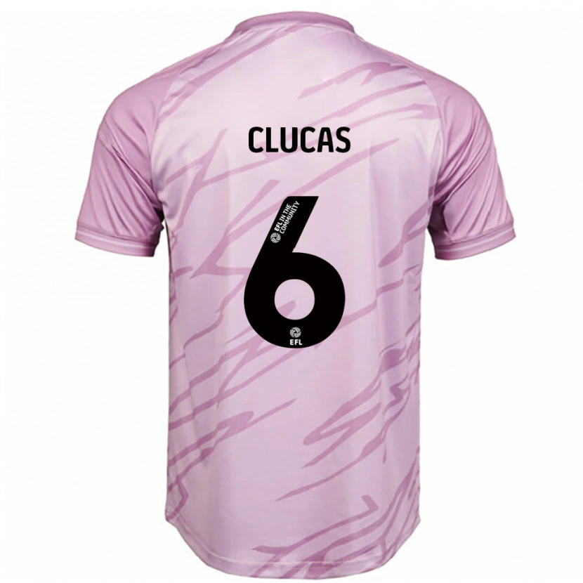 Danxen Men Sam Clucas #6 Pink Black Away Jersey 2025/26 T-Shirt