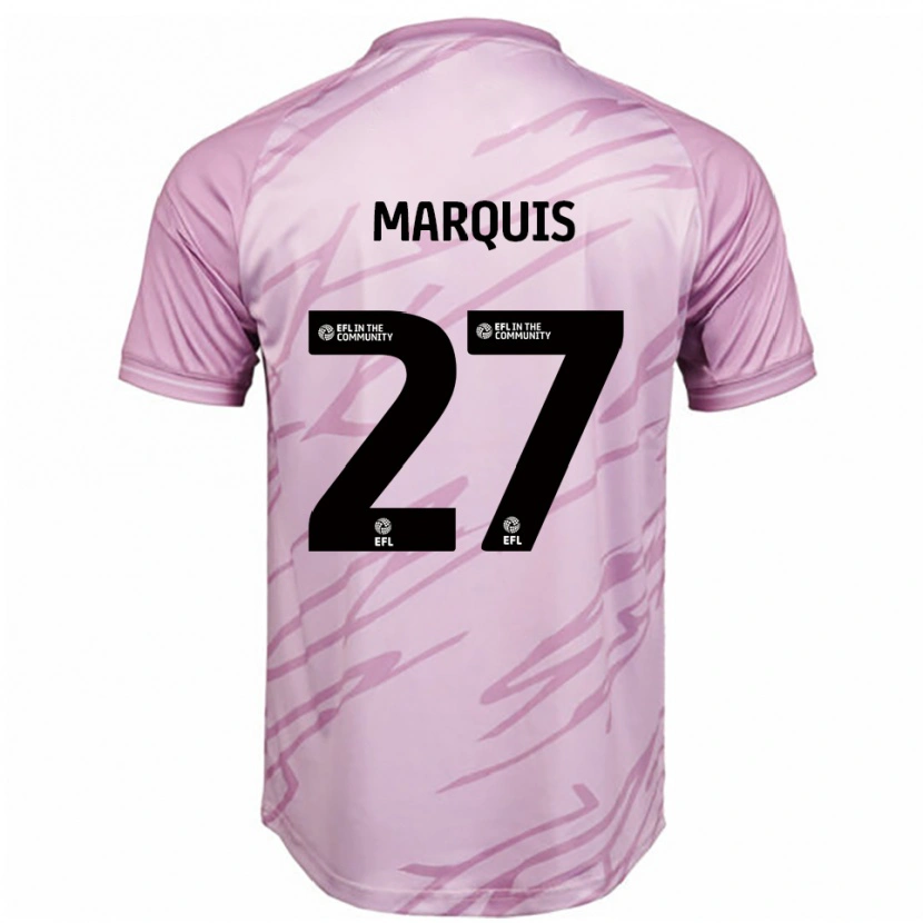 Danxen Men John Marquis #27 Pink Black Away Jersey 2025/26 T-Shirt