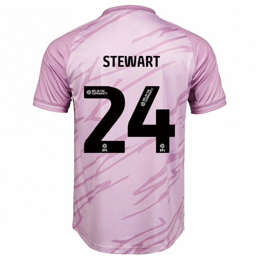 Danxen Men Callum Stewart #24 Pink Black Away Jersey 2025/26 T-Shirt