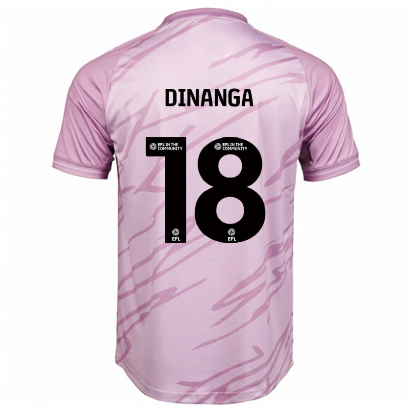 Danxen Men Ricardo Dinanga #18 Pink Black Away Jersey 2025/26 T-Shirt