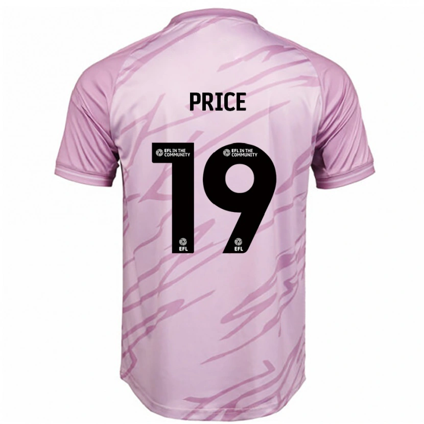 Danxen Men Jack Price #19 Pink Black Away Jersey 2025/26 T-Shirt