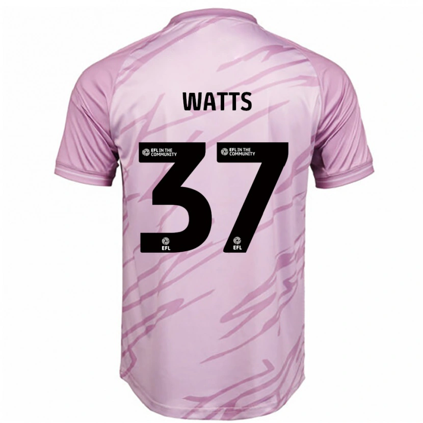 Danxen Men Harvey Watts #37 Pink Black Away Jersey 2025/26 T-Shirt