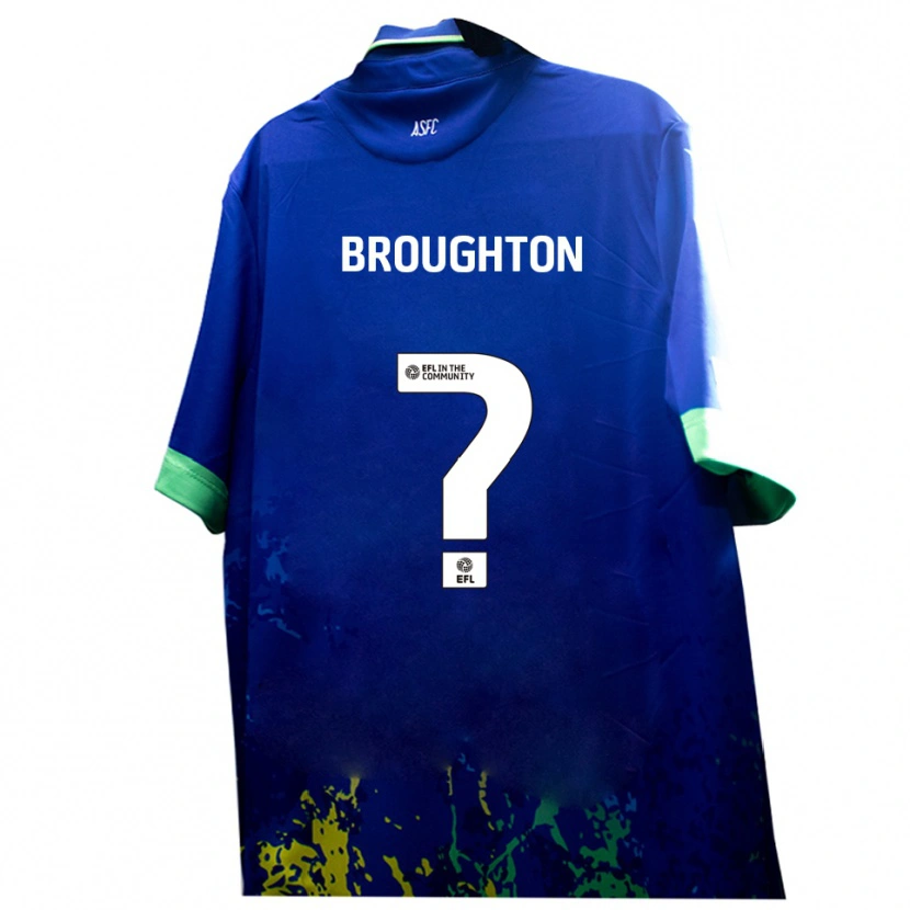 Danxen Men Olly Broughton #0 Blue Yellow Away Jersey 2025/26 T-Shirt