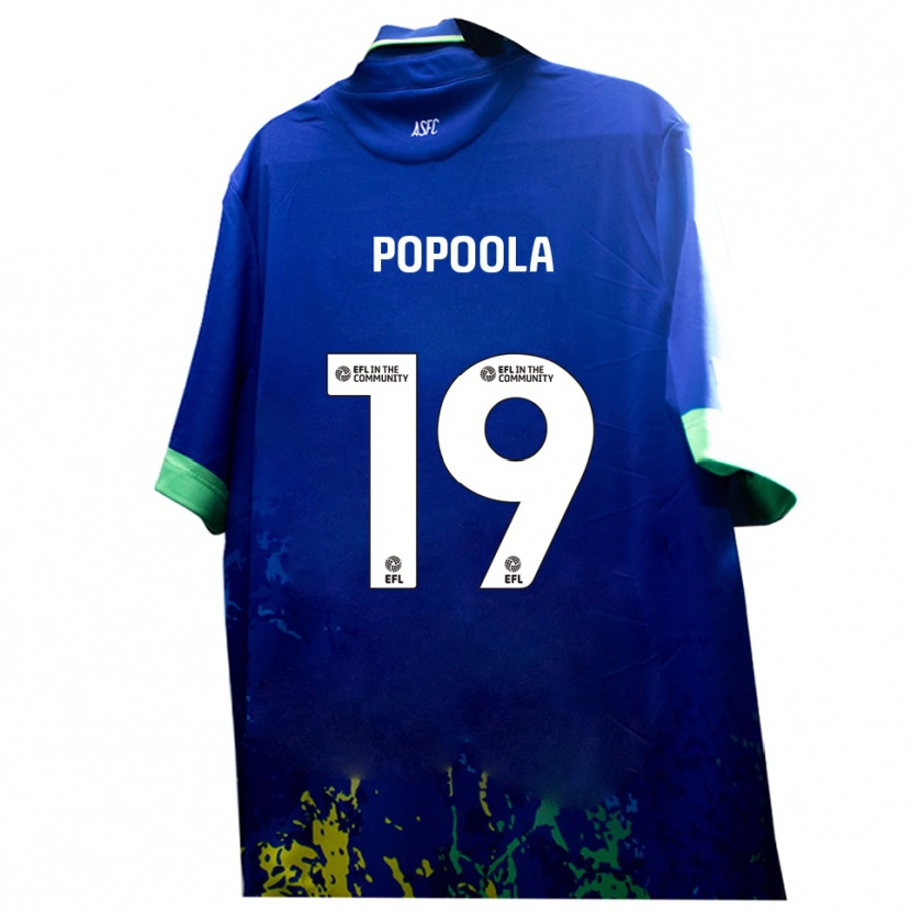 Danxen Men Anjola Popoola #19 Blue Yellow Away Jersey 2025/26 T-Shirt