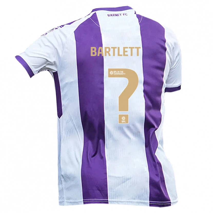 Danxen Men Olivia Bartlett #0 White Purple Away Jersey 2025/26 T-Shirt
