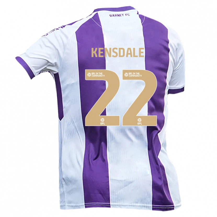 Danxen Men Ollie Kensdale #22 White Purple Away Jersey 2025/26 T-Shirt