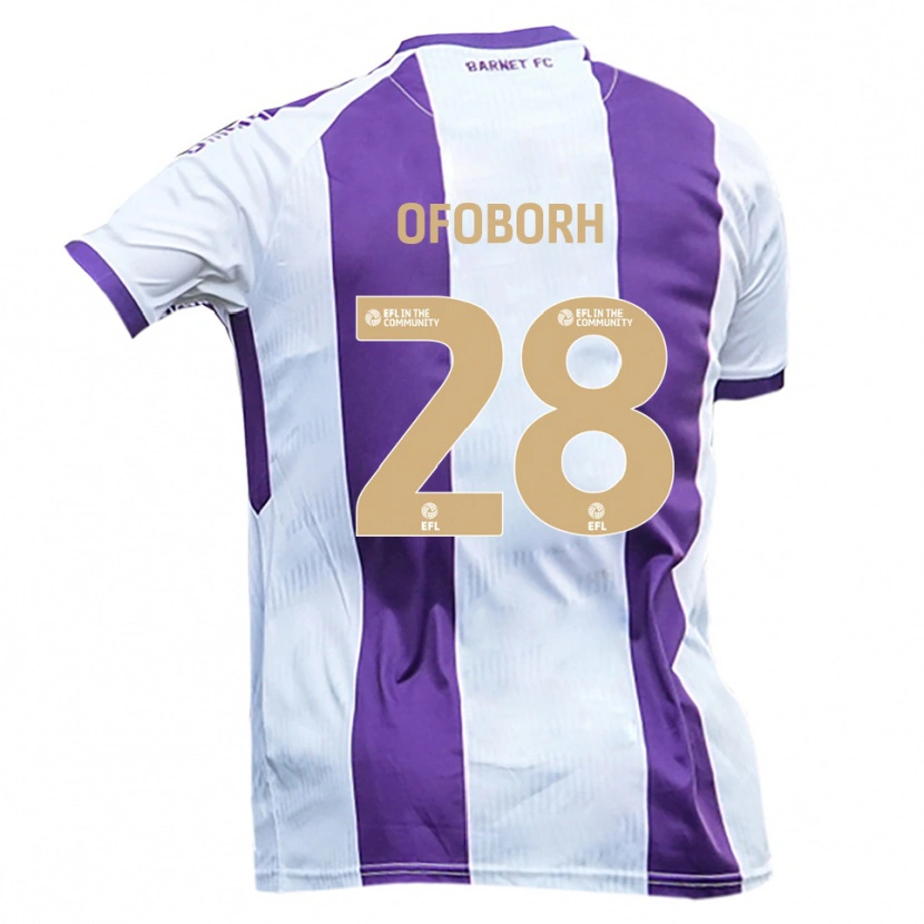 Danxen Men Nnamdi Ofoborh #28 White Purple Away Jersey 2025/26 T-Shirt
