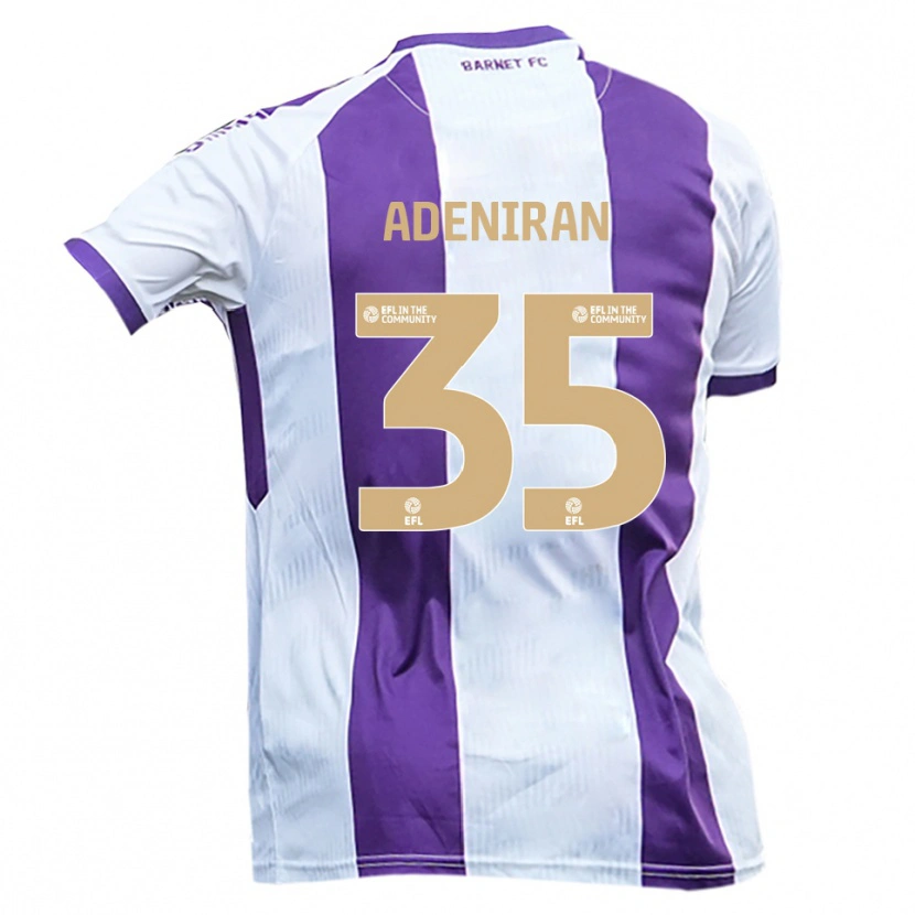 Danxen Men Dennis Adeniran #35 White Purple Away Jersey 2025/26 T-Shirt