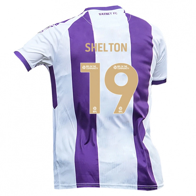 Danxen Men Mark Shelton #19 White Purple Away Jersey 2025/26 T-Shirt