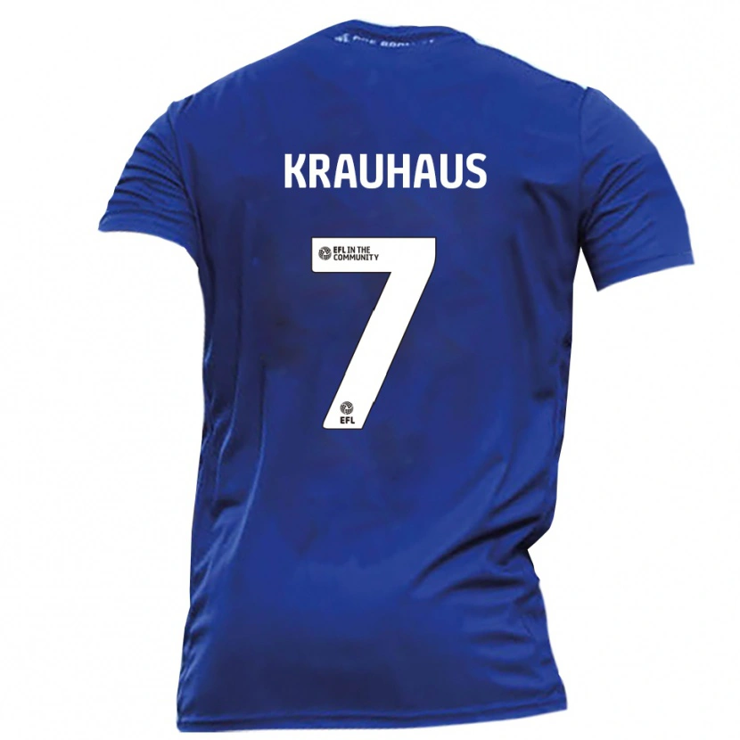 Danxen Men Ben Krauhaus #7 Blue White Away Jersey 2025/26 T-Shirt