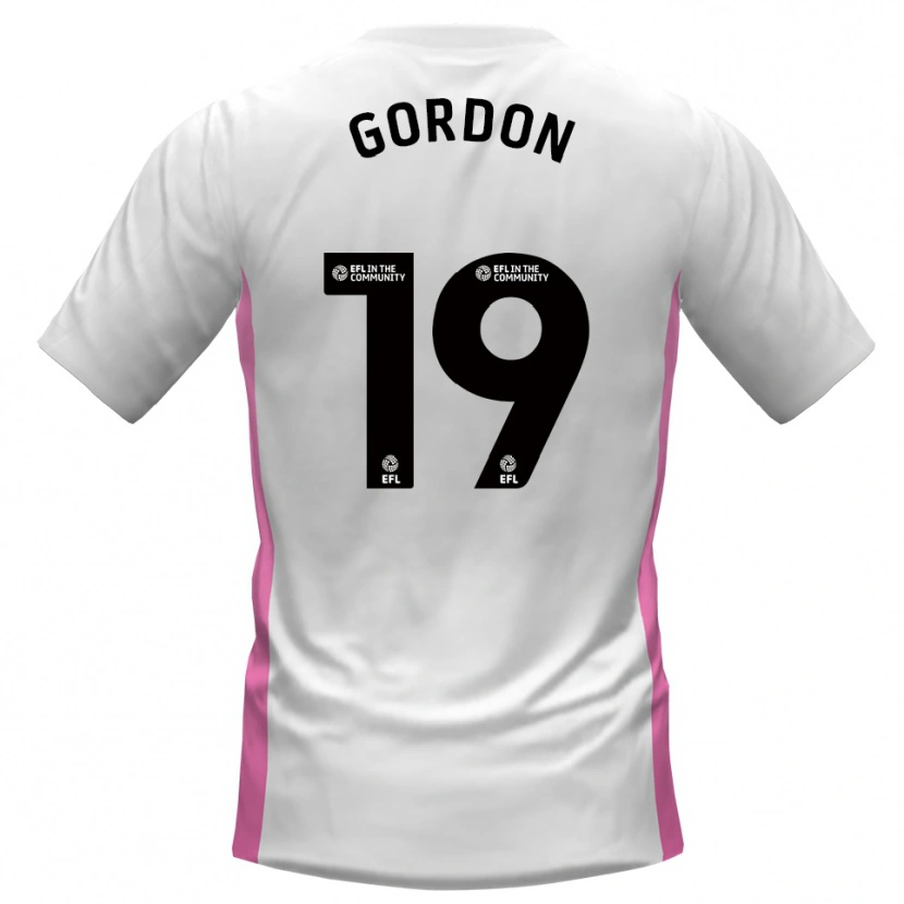 Danxen Men Lewis Gordon #19 White Red Away Jersey 2025/26 T-Shirt