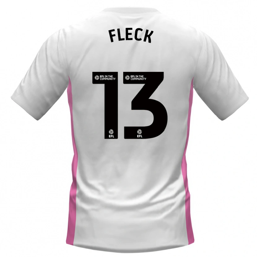 Danxen Men John Fleck #13 White Red Away Jersey 2025/26 T-Shirt