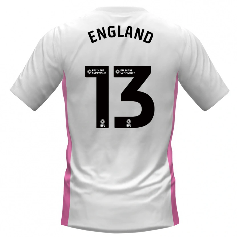 Danxen Men Kurtis England #13 White Red Away Jersey 2025/26 T-Shirt