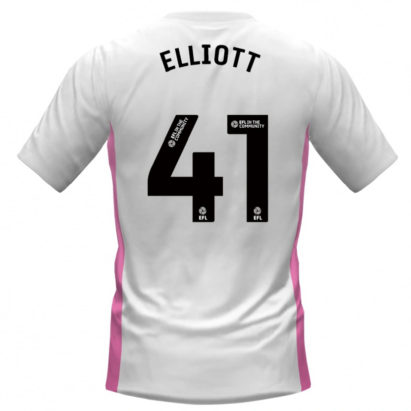 Danxen Men Gunner Elliott #41 White Red Away Jersey 2025/26 T-Shirt