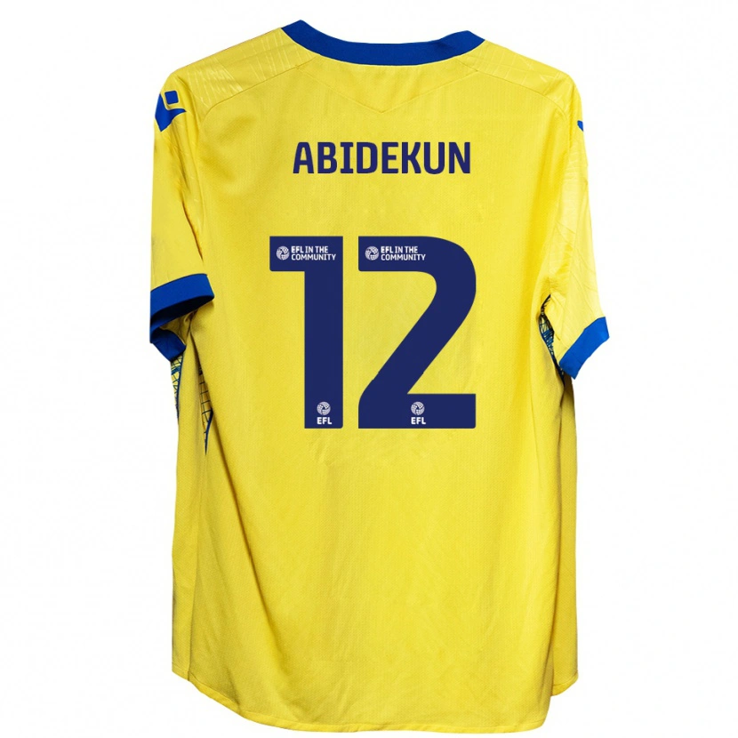 Danxen Men Fela Abidekun #12 Yellow Blue Away Jersey 2025/26 T-Shirt
