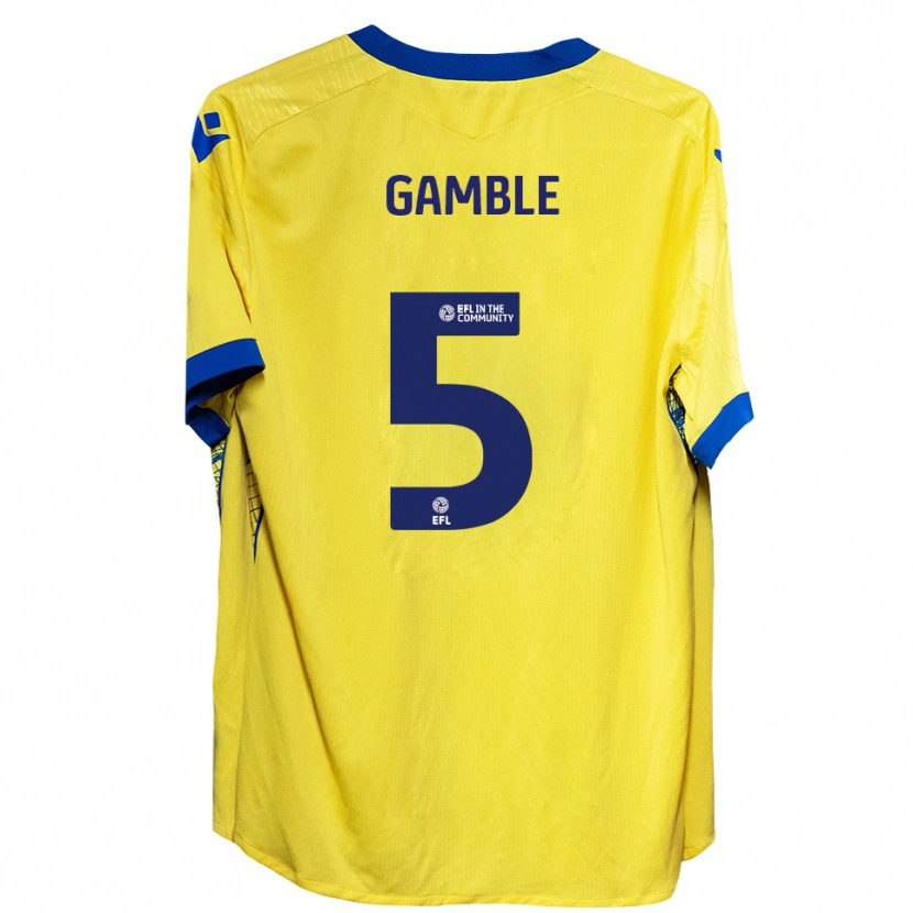 Danxen Men Niamh Gamble #5 Yellow Blue Away Jersey 2025/26 T-Shirt